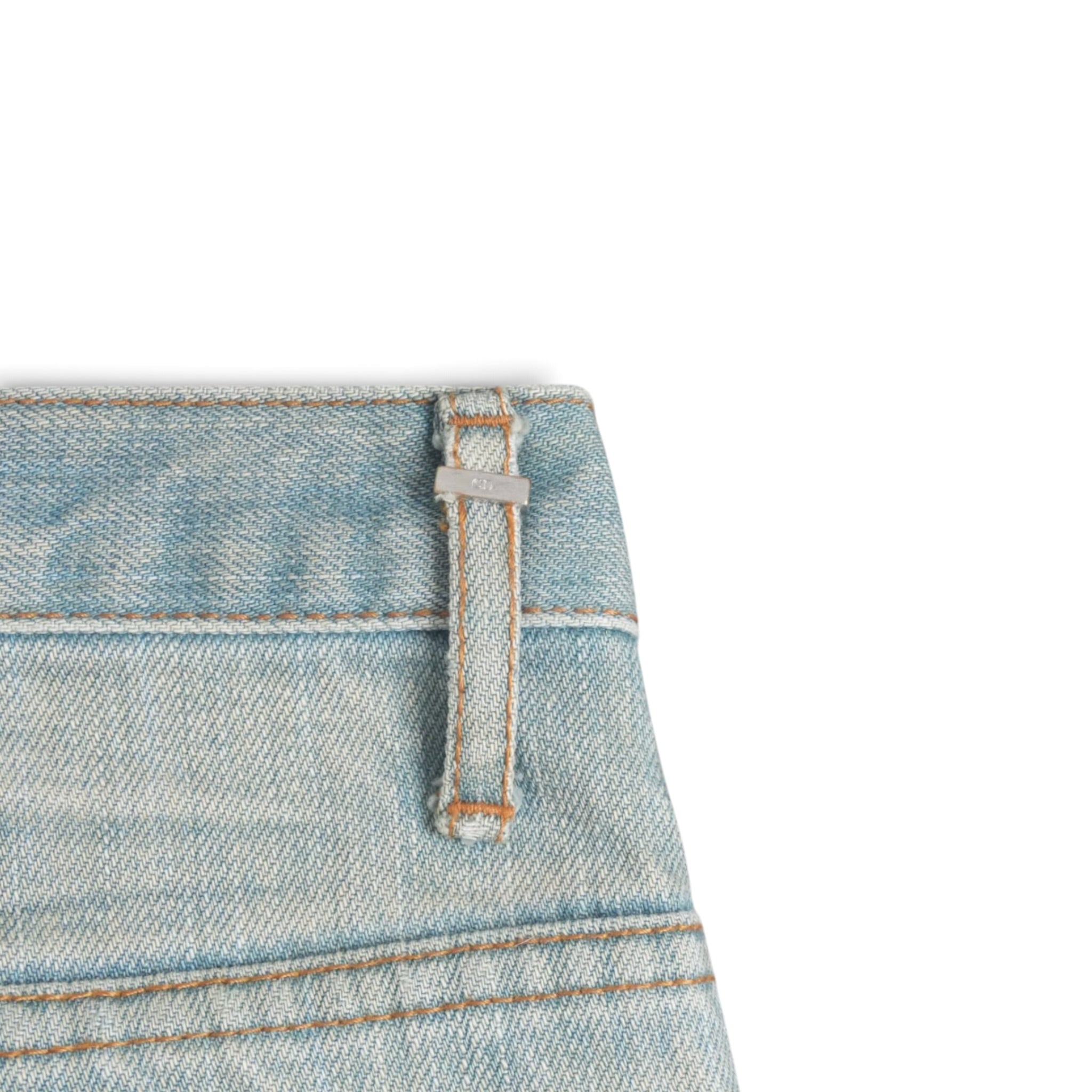 Dior SS04 Strip bleu claire denim