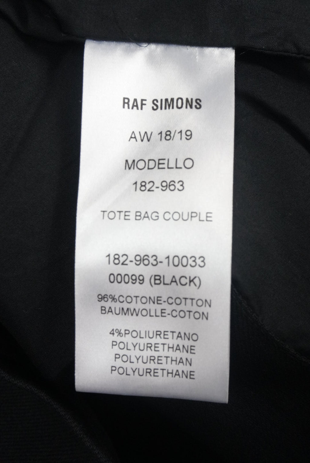 Raf Simons AW18 Christiane F. Tote bag