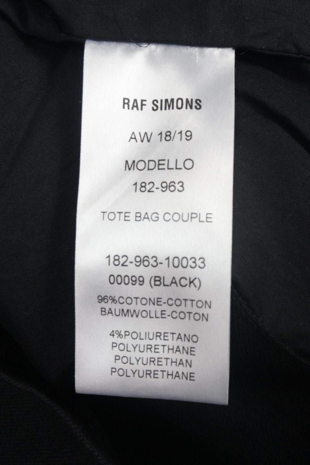 Raf Simons AW18 Christiane F. Tote bag