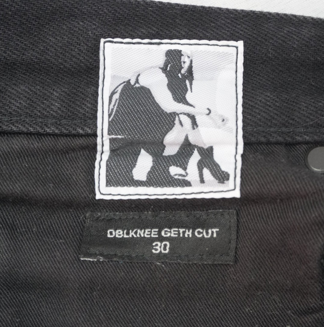 Rick Owens SS25 Hollywood dblknee geth cut denim