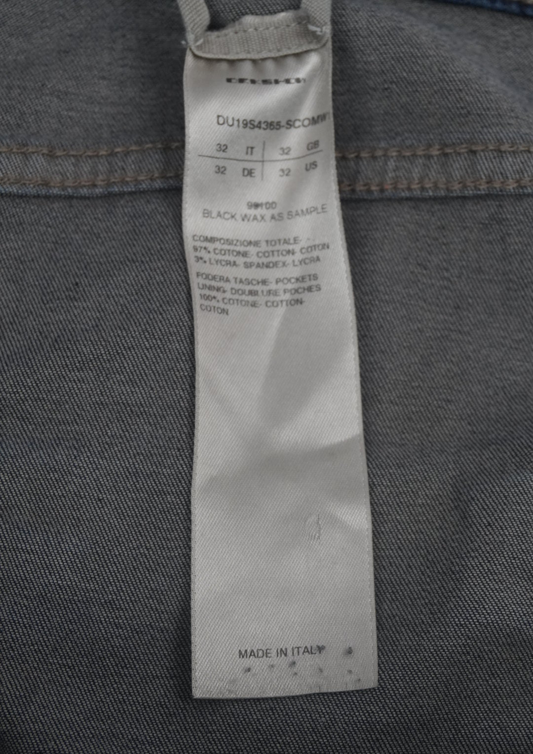 Rick Owens SS19 Babel sample waxed detroit denim
