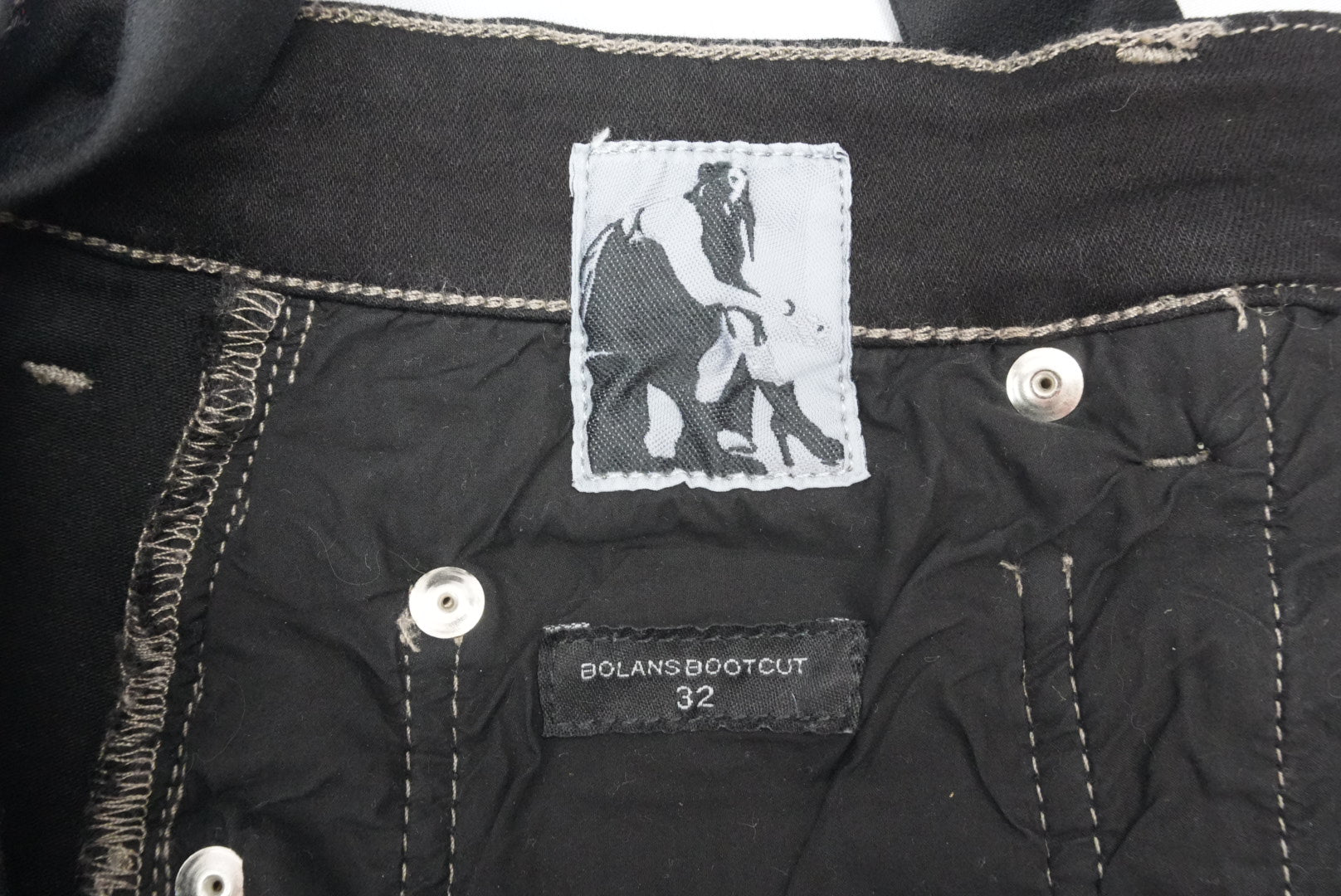 Rick Owens AW24 Porterville waxed bolan bootcut denim