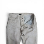 Dior AW03 “Luster” waxed white denim