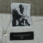 Rick Owens AW25 Concordians waxed foil bolans bootcut denim