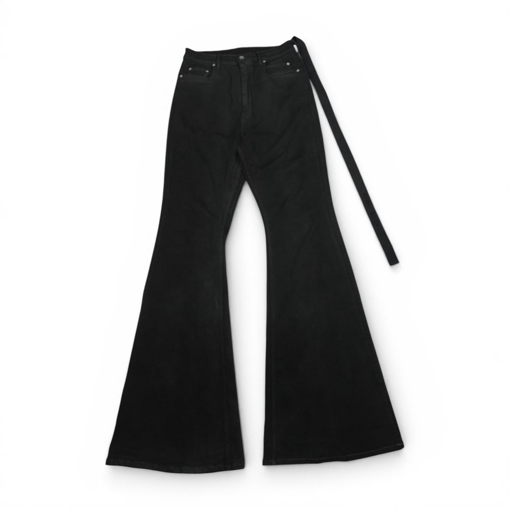 Rick Owens AW24 Porterville waxed bolan bootcut denim