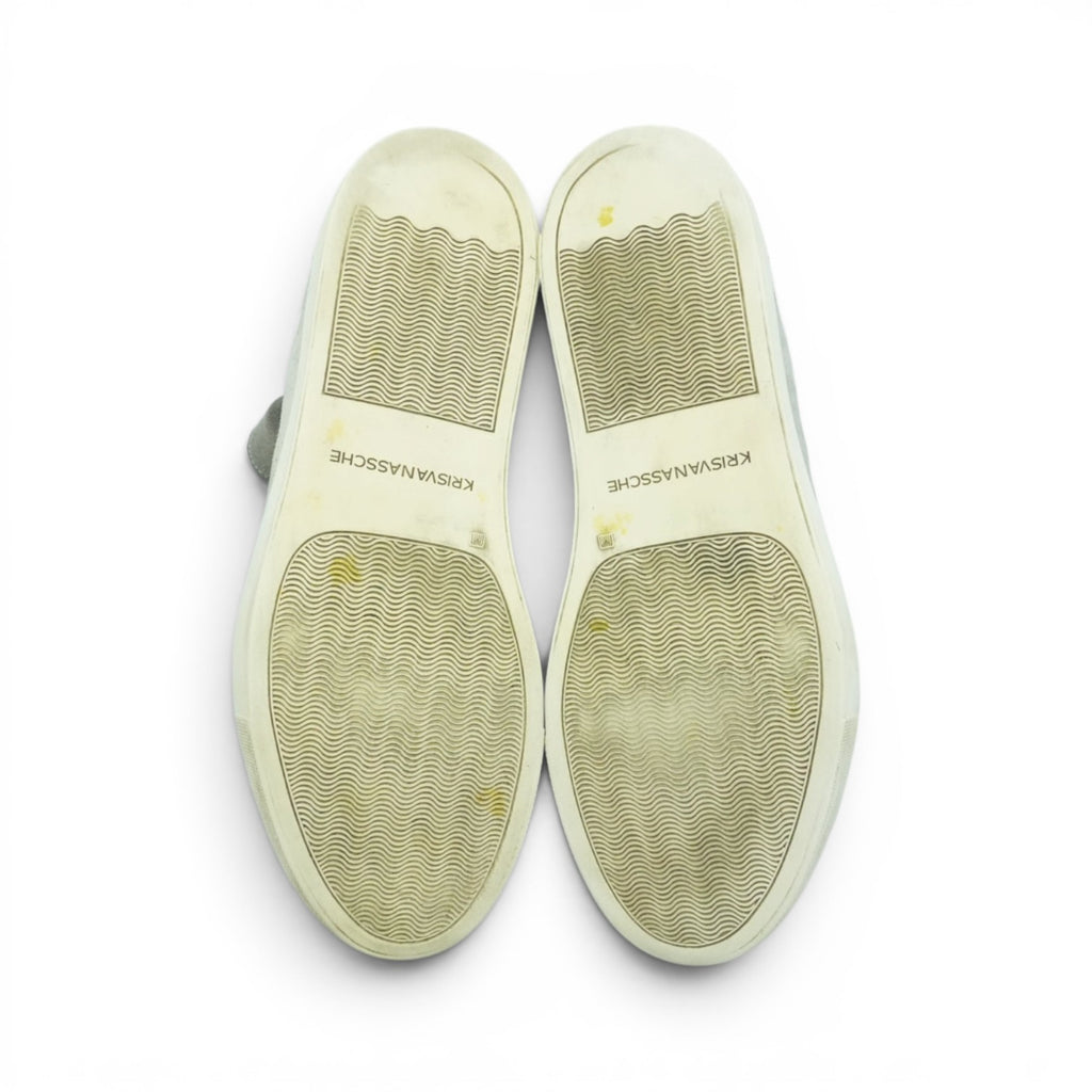 Kris Van Assche crocodile multilace sneakers
