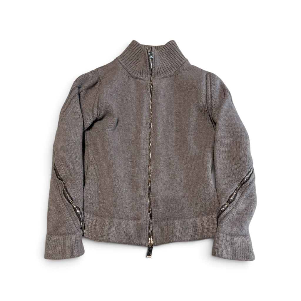 Dior AW03 Luster Wool Biker Heavy Sweater/Jacket