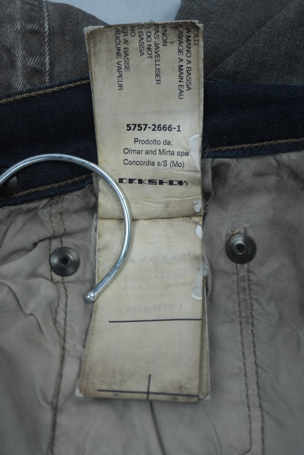 Rick Owens AW15 Sphinx dark dust berlin cut denim