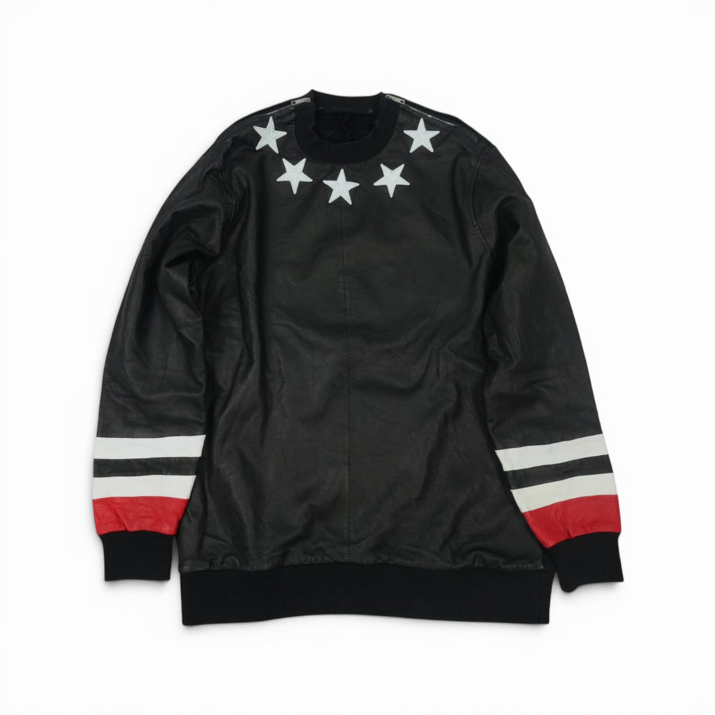 Givenchy SS15 stars leather sweatshirt