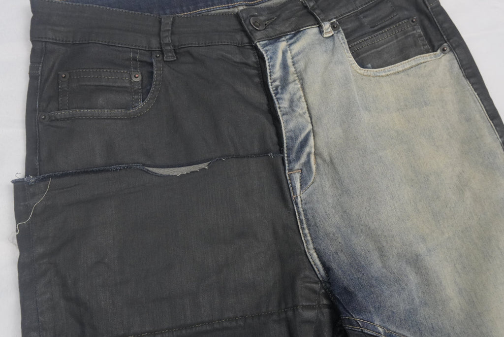 Rick Owens SS19 Babel sample waxed detroit denim