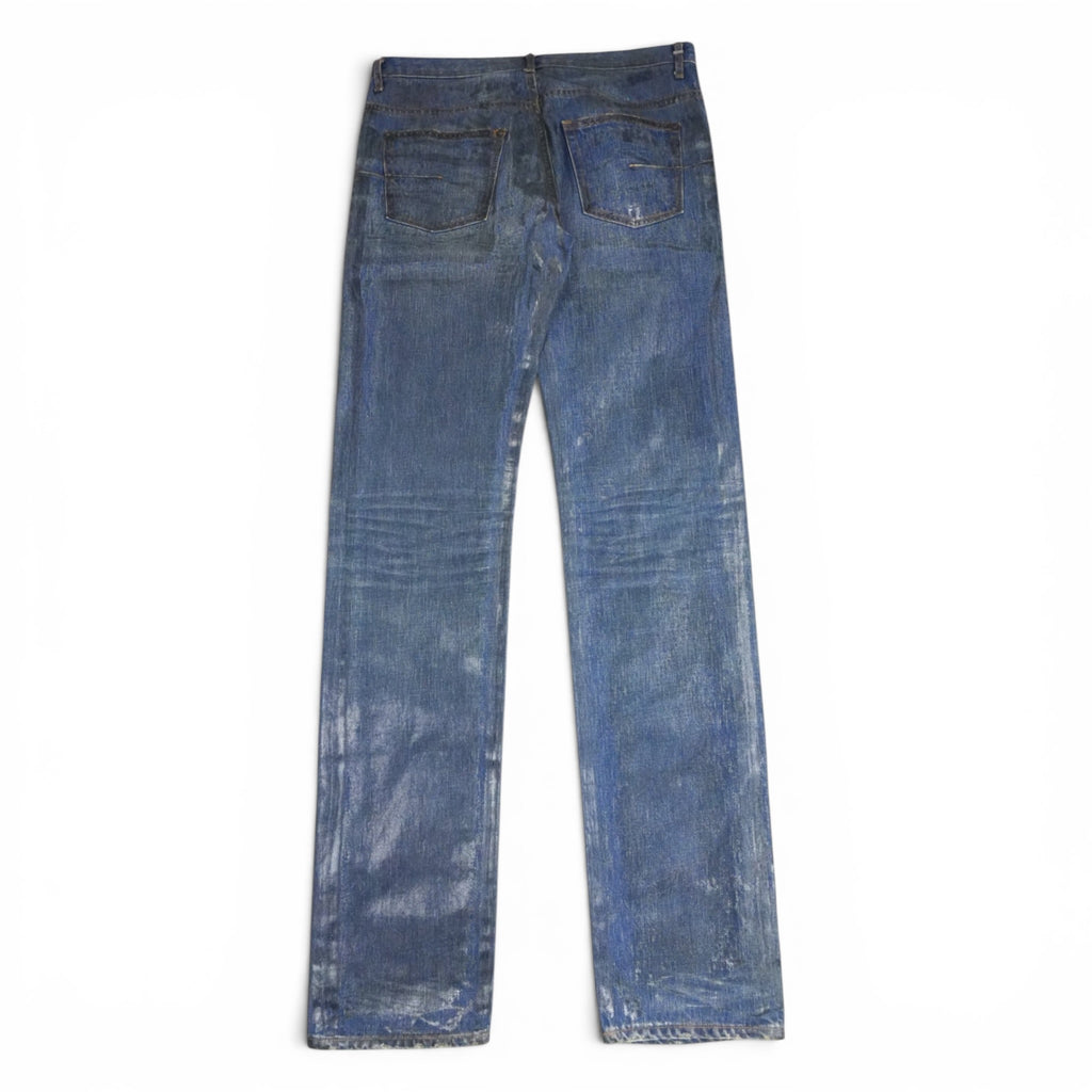 Dior AW07 waxed green “luster” denim