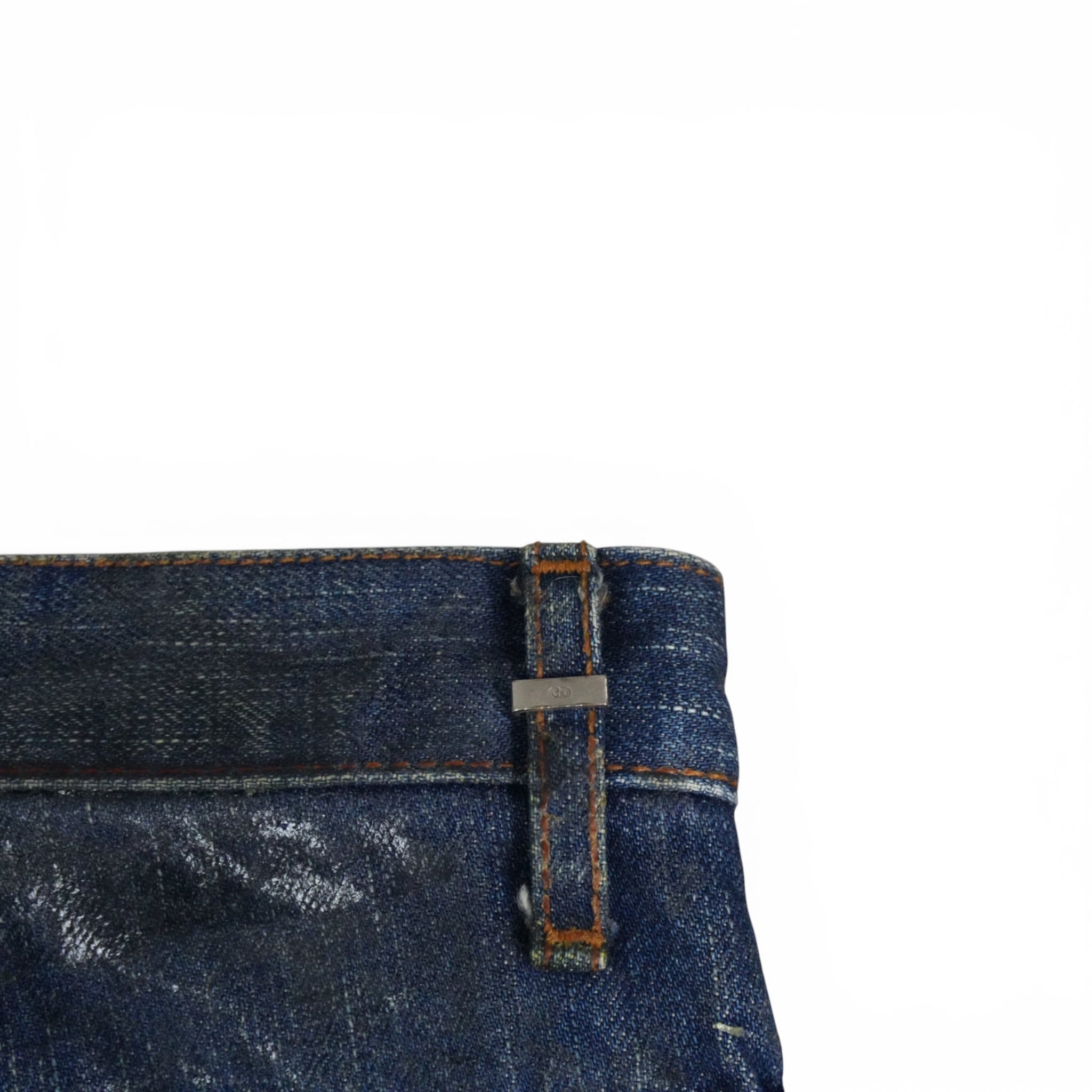 Dior AW07 waxed green “luster” denim