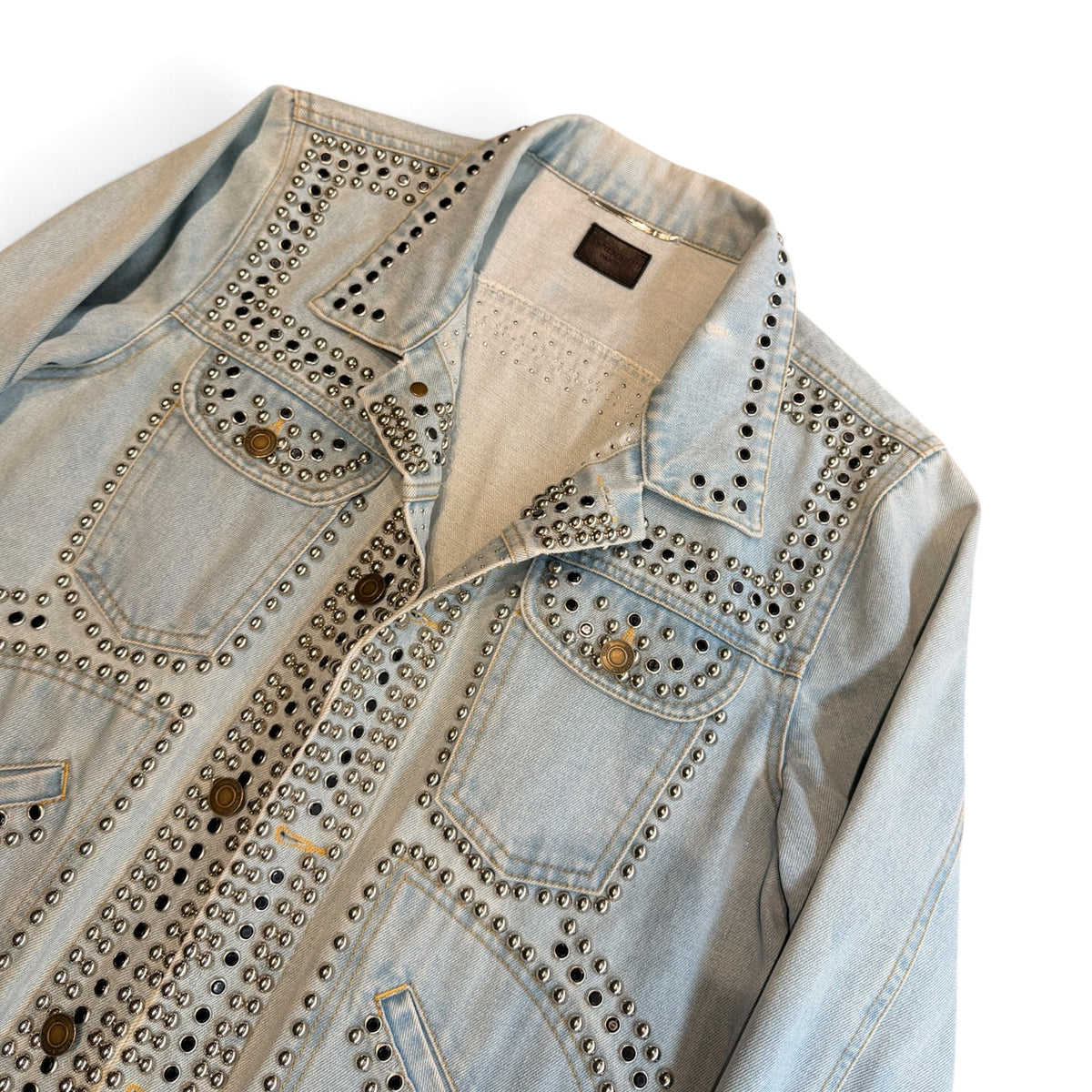 Saint Laurent 2014 Studded Denim Jacket By Hedi Slimane