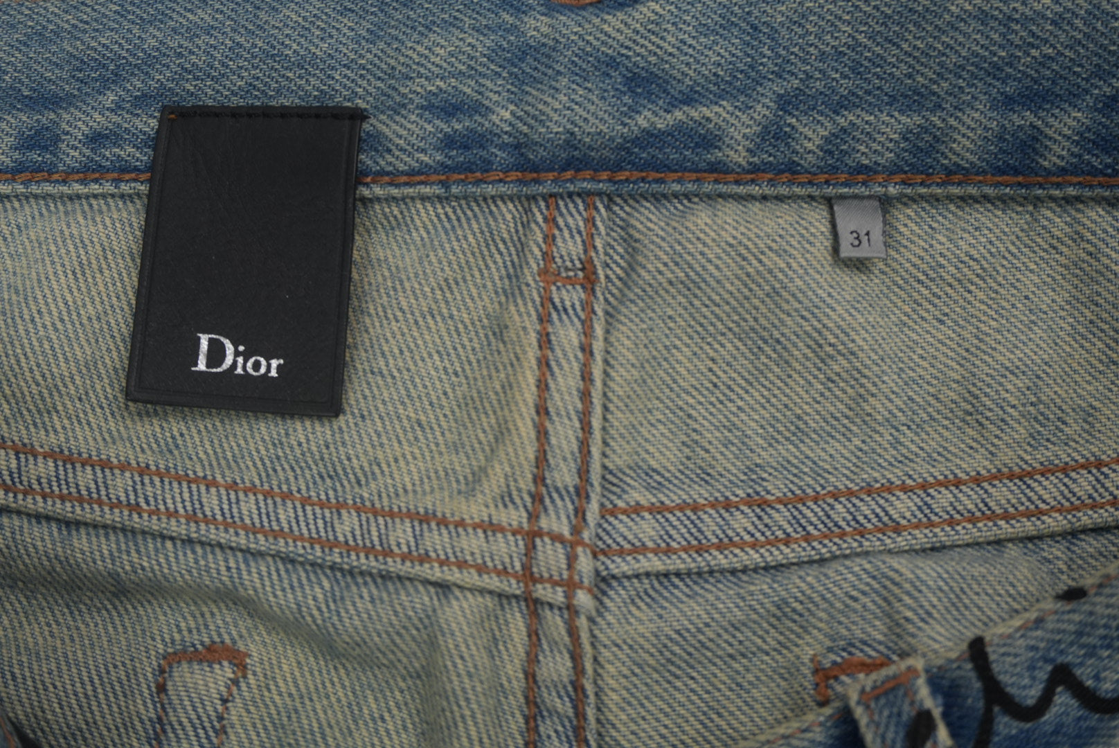 Dior SS15 script denim