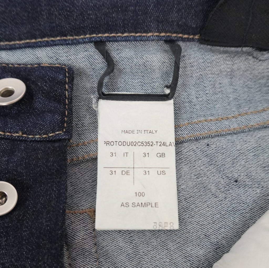 Rick Owens AW25 Concordians sample spiral bias bootcut denim
