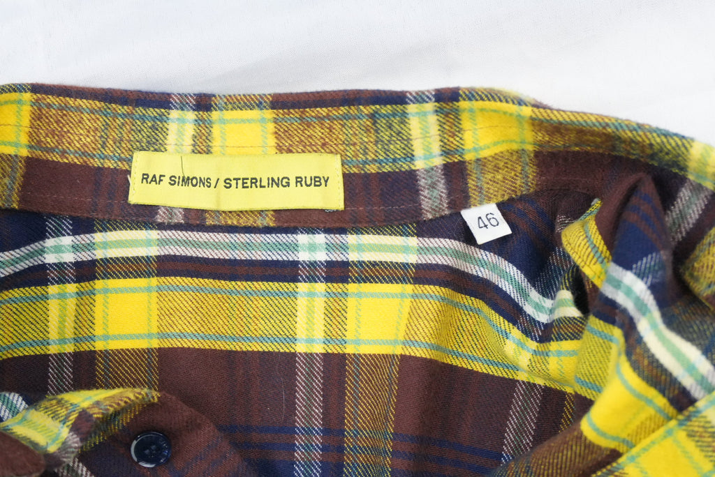 Raf Simons x Sterling Ruby FW14 plaid shirt
