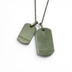 Maison Margiela sterling silver double dog tag necklace