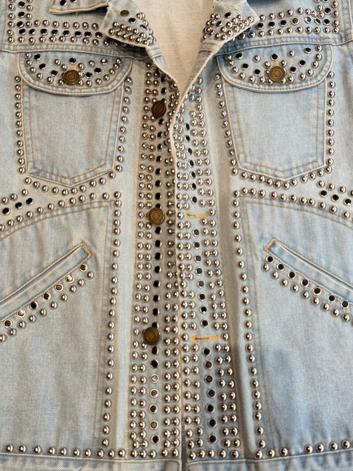 Saint Laurent 2014 Studded Denim Jacket By Hedi Slimane