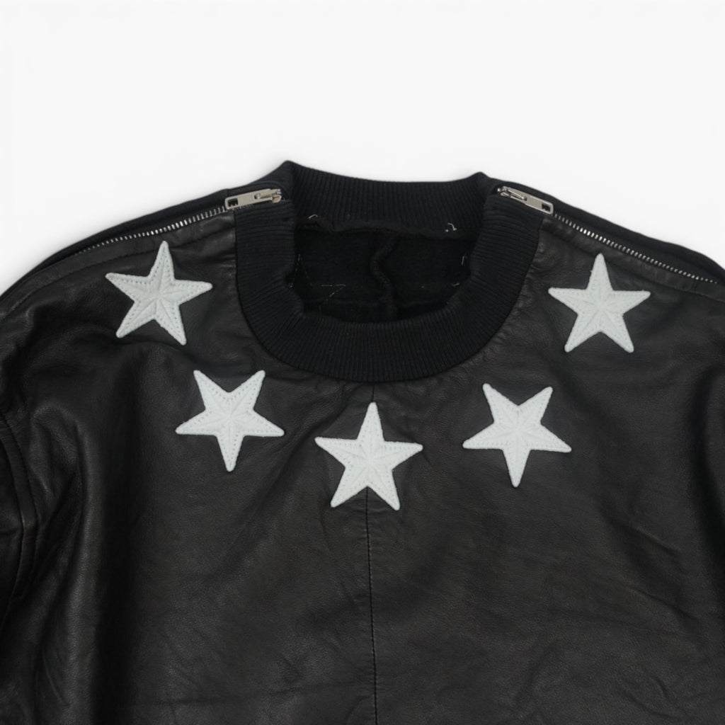 Givenchy SS15 stars leather sweatshirt