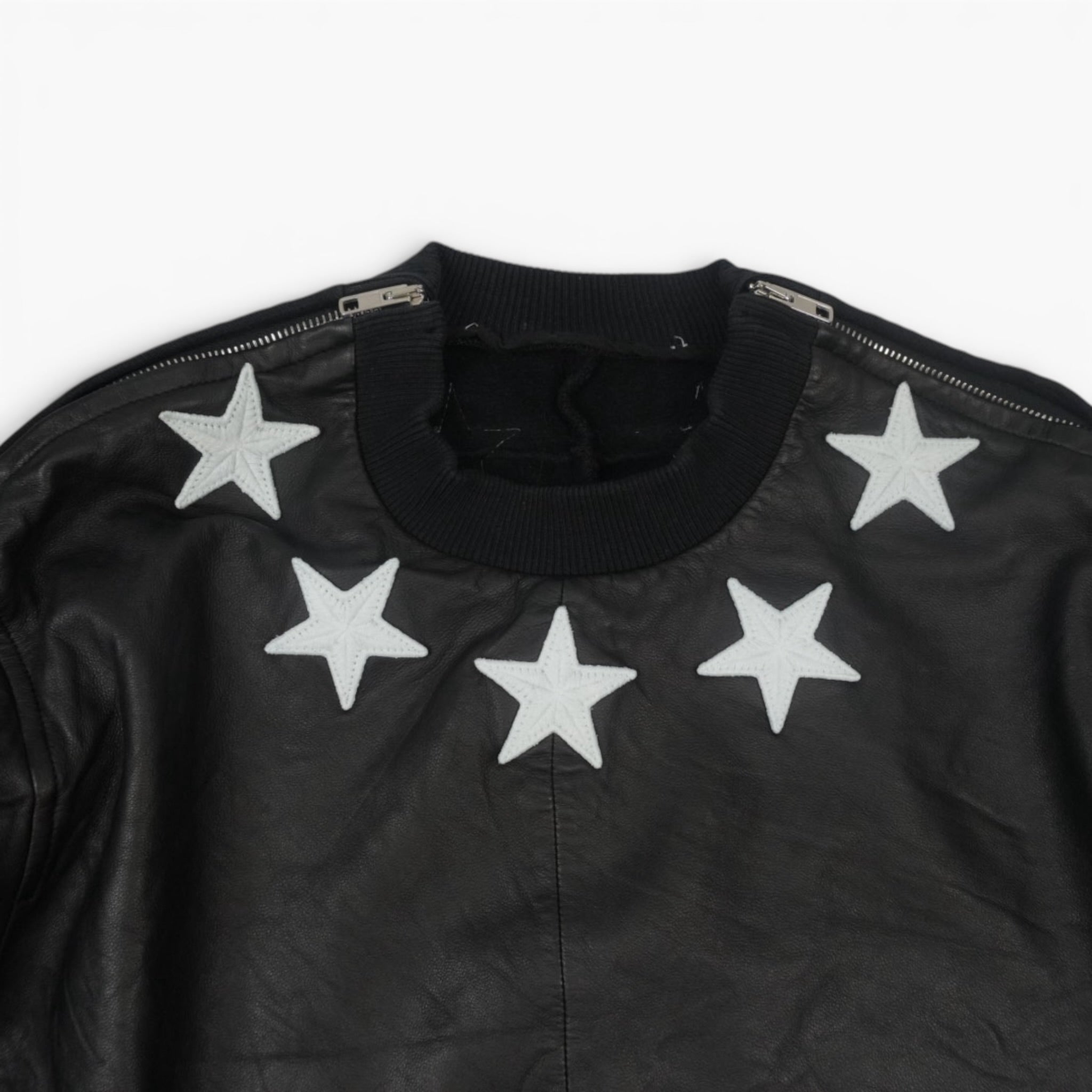 Givenchy SS15 stars leather sweatshirt
