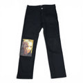 Raf Simons AW18 Christiane F. Wet hair patch waxed denim