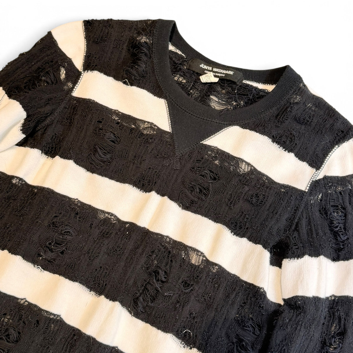 Junya Watanabe SS10 Grunge Striped Longsleeve
