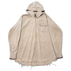 Raf Simons AW02 Virginia Creeper Hooded Frayed Shirt