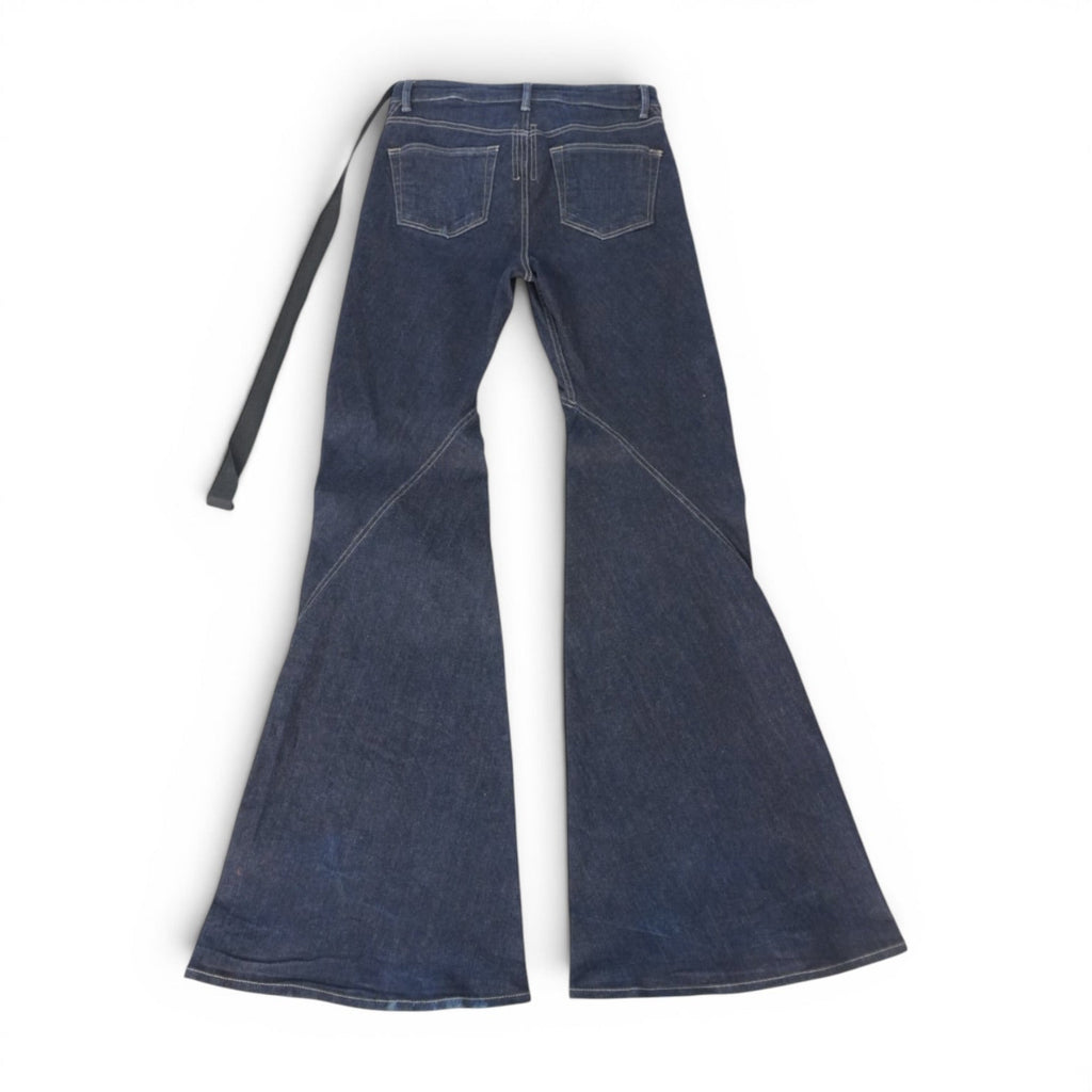 Rick Owens AW25 Concordians sample spiral bias bootcut denim