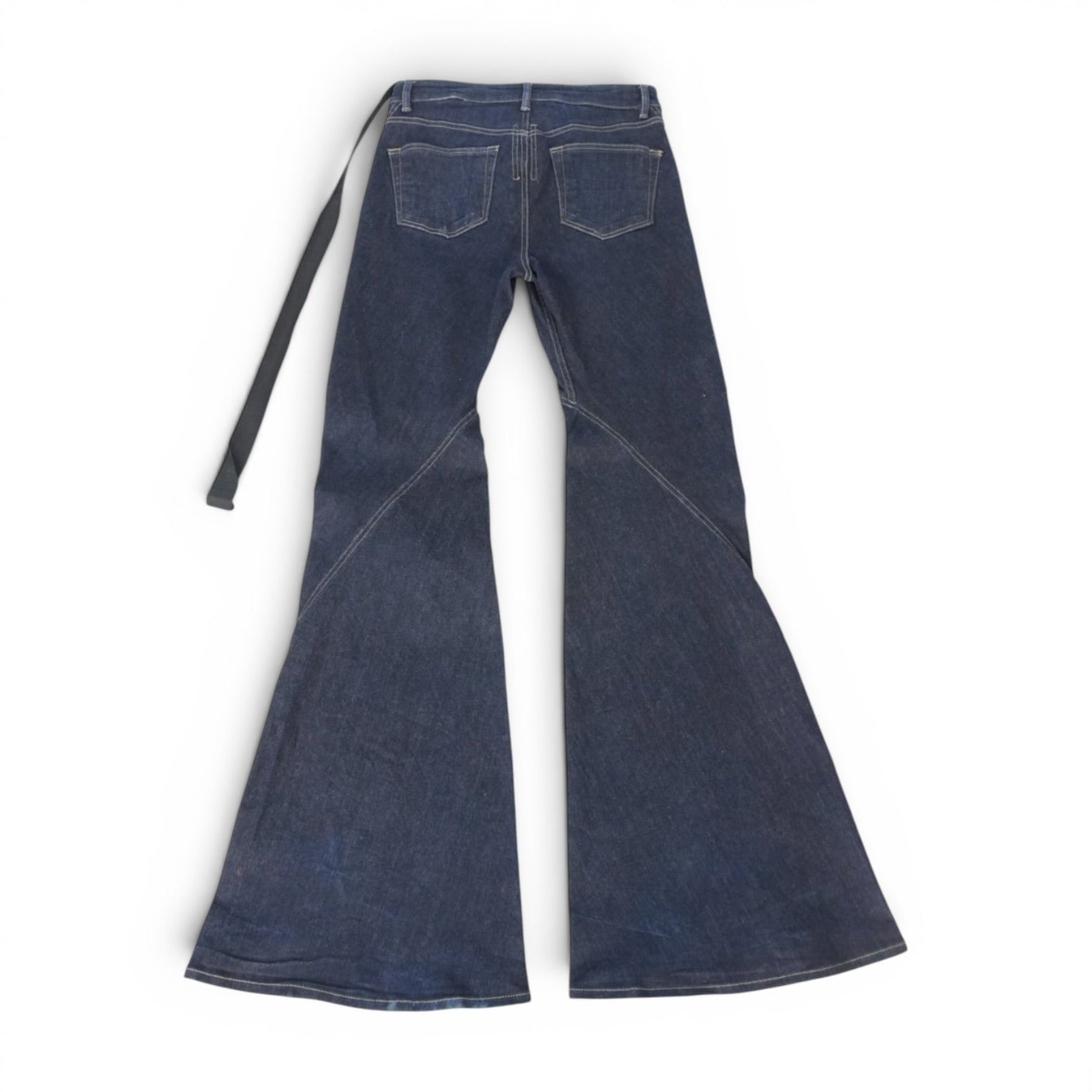 Rick Owens AW25 Concordians sample spiral bias bootcut denim