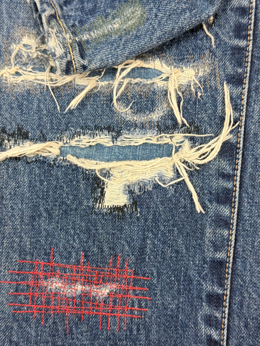 Undercover SS05 But Beautiful 60s Red Yarn Denim