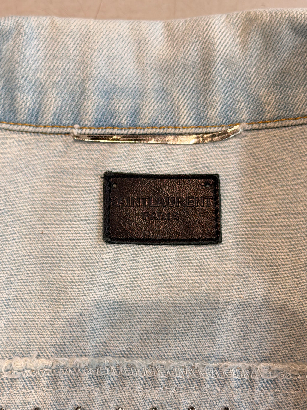 Saint Laurent 2014 Studded Denim Jacket By Hedi Slimane