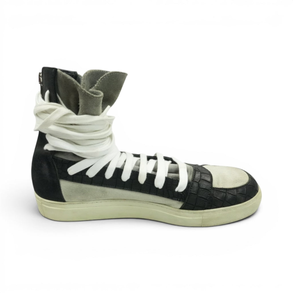 Kris Van Assche crocodile multilace sneakers