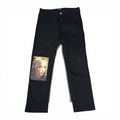 Raf Simons AW18 Christiane F. Wet hair patch waxed denim