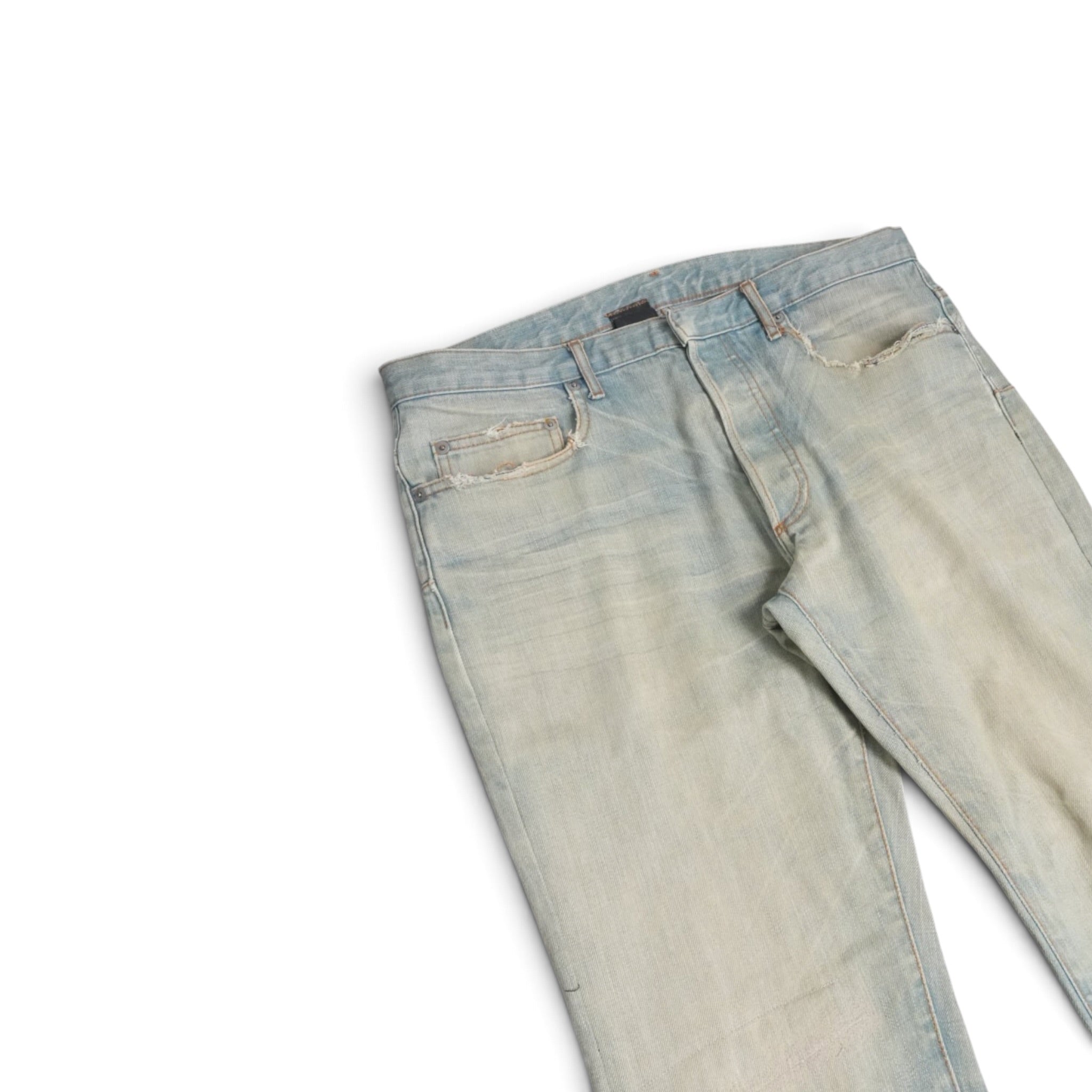 Dior SS04 Strip bleu claire denim
