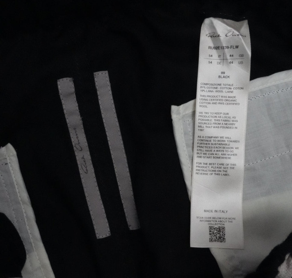 Rick Owens AW25 Concordians wool double cargo jumbo belas pants