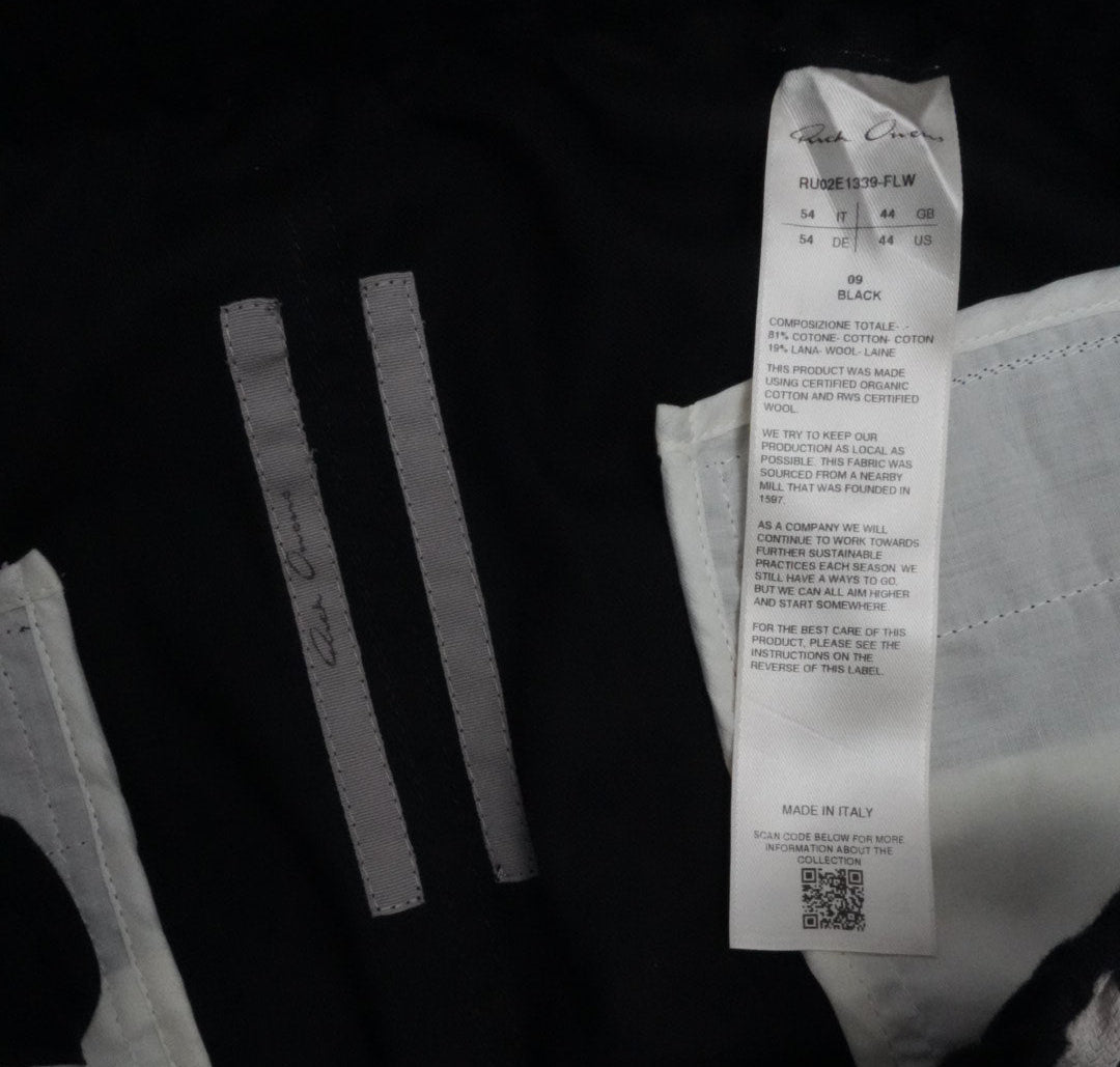 Rick Owens AW25 Concordians wool double cargo jumbo belas pants