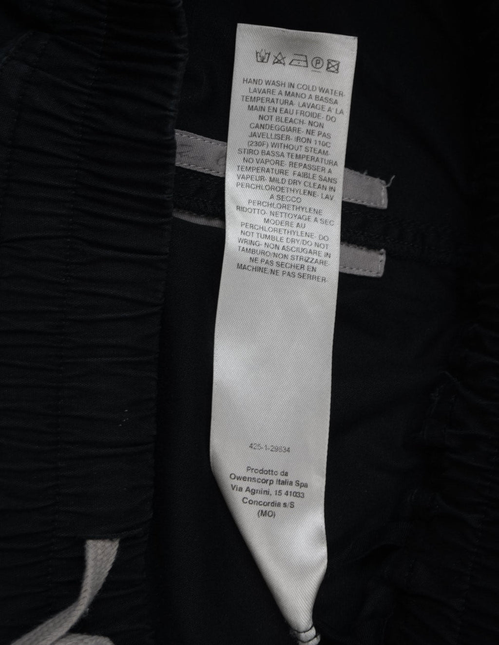 Rick Owens AW25 Concordians geth wide belas pants