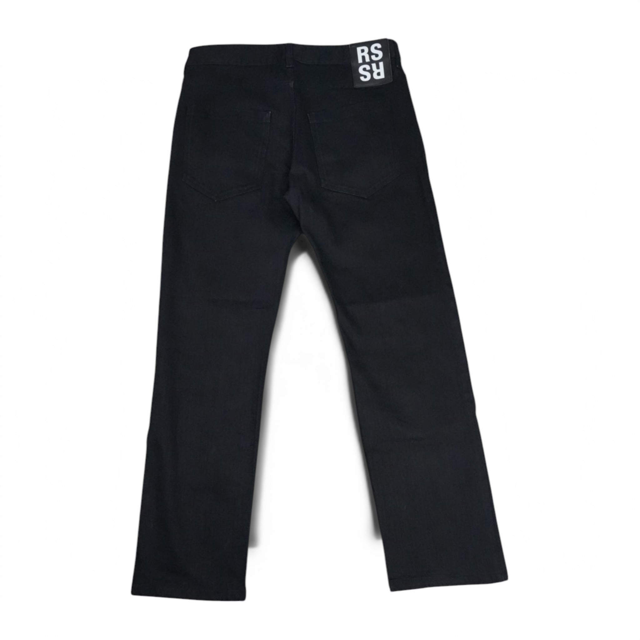 Raf Simons AW18 Christiane F. Wet hair patch waxed denim