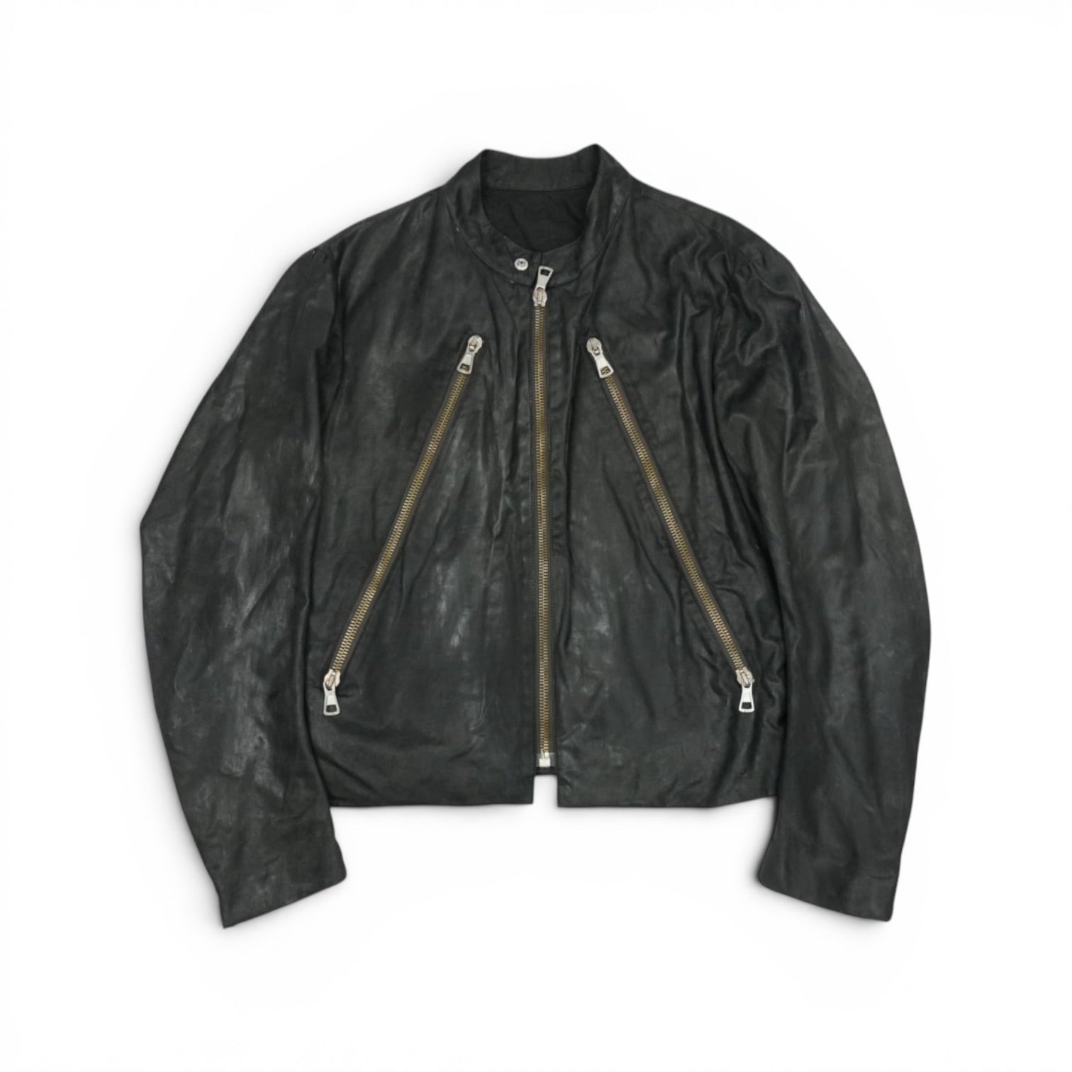 Maison Martin Margiela SS03 waxed 5 zip jacket