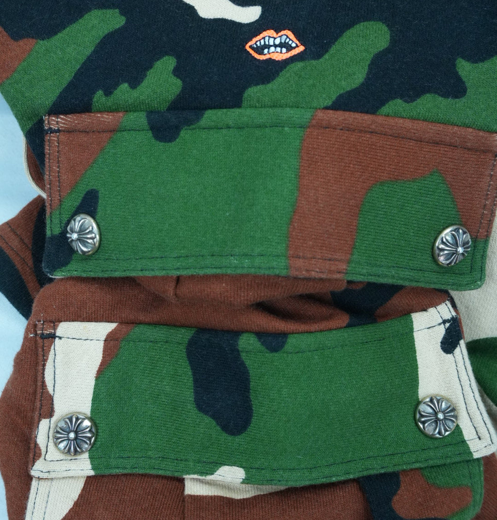 Chrome Hearts caution camo flared  sweatpants
