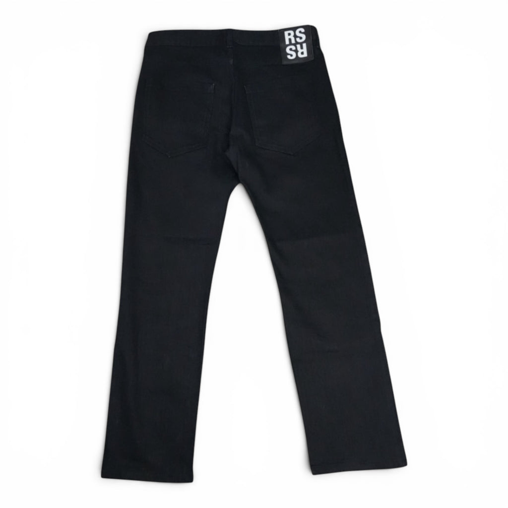 Raf Simons AW18 Christiane F. Wet hair patch waxed denim
