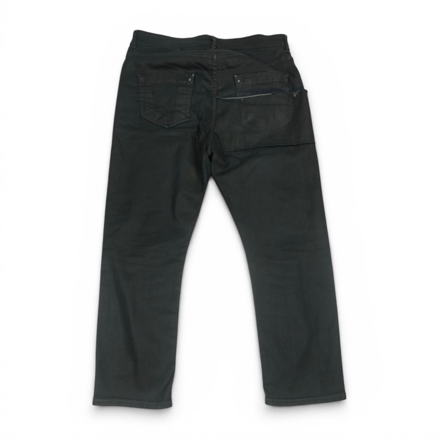 Rick Owens SS19 Babel sample waxed detroit denim