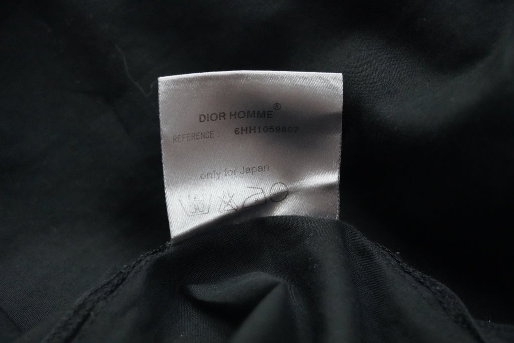 Dior AW06 high collar black shirt