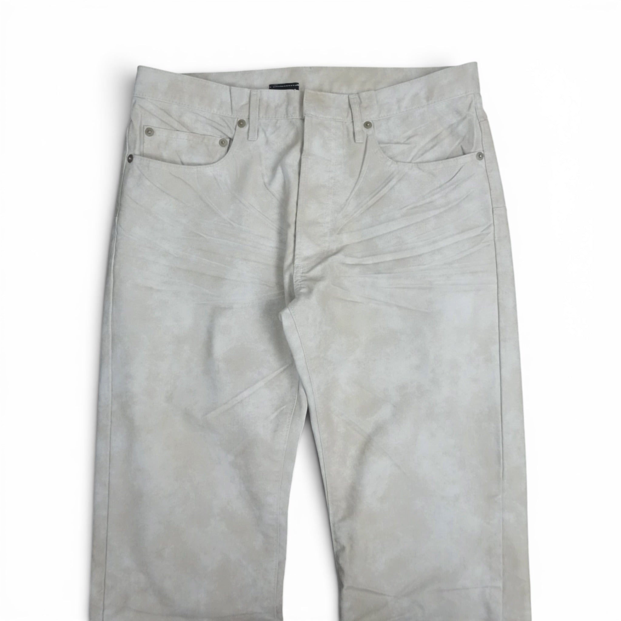 Dior AW03 “Luster” waxed white denim