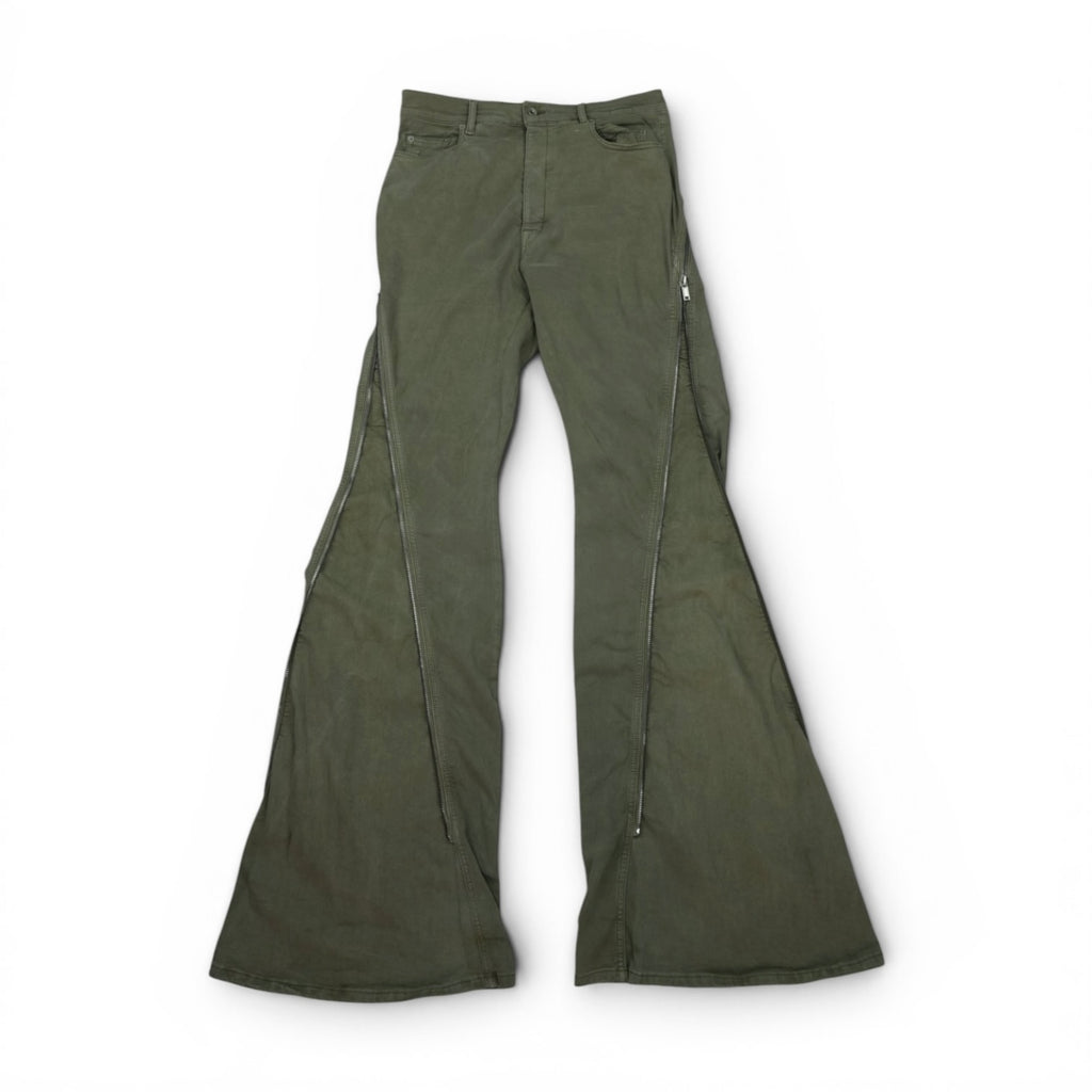 Rick Owens SS24 Lido waxed bolan banana cut denim