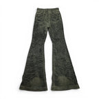 Rick Owens AW25 Concordians waxed foil bolans bootcut denim