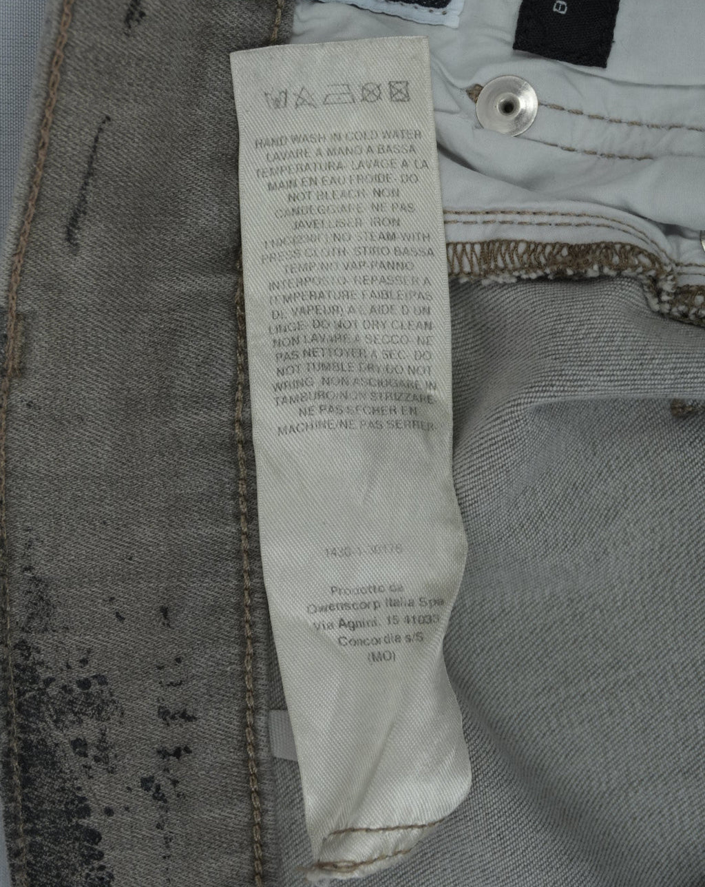 Rick Owens AW25 Concordians waxed foil bolans bootcut denim