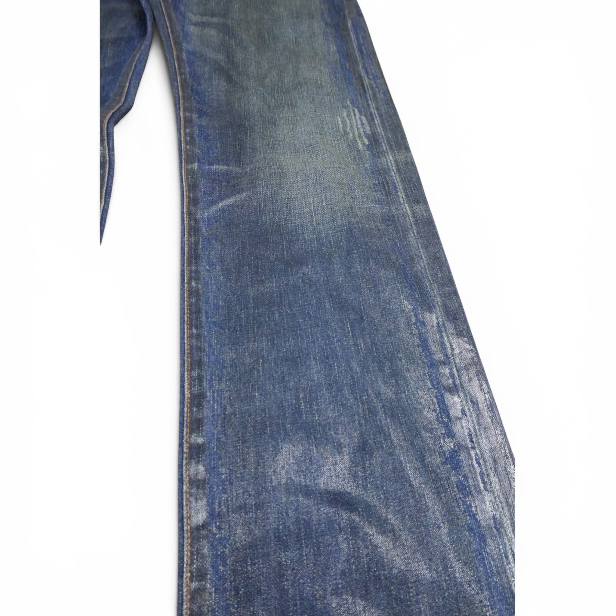 Dior AW07 waxed green “luster” denim