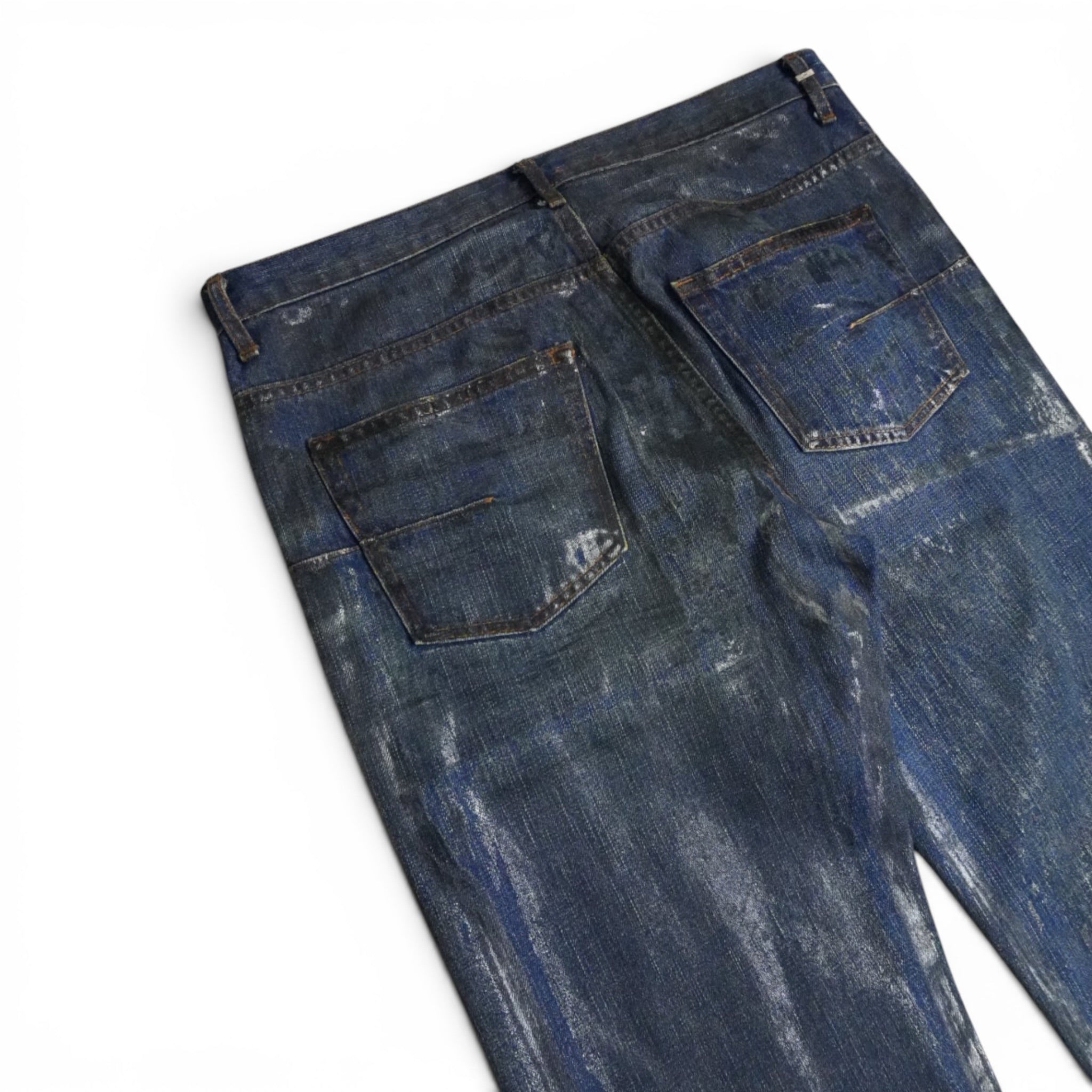 Dior AW07 waxed green “luster” denim