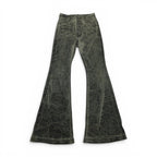 Rick Owens AW25 Concordians waxed foil bolans bootcut denim